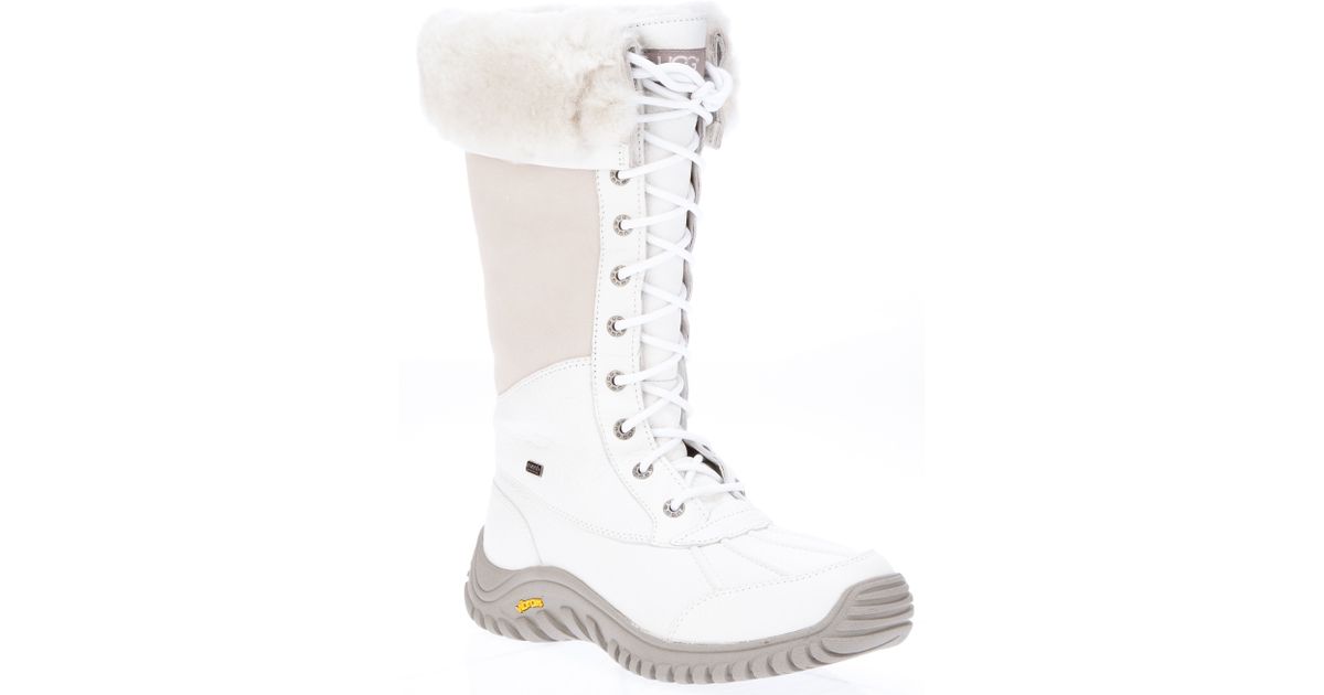 ugg adirondack quilted ski boot in white