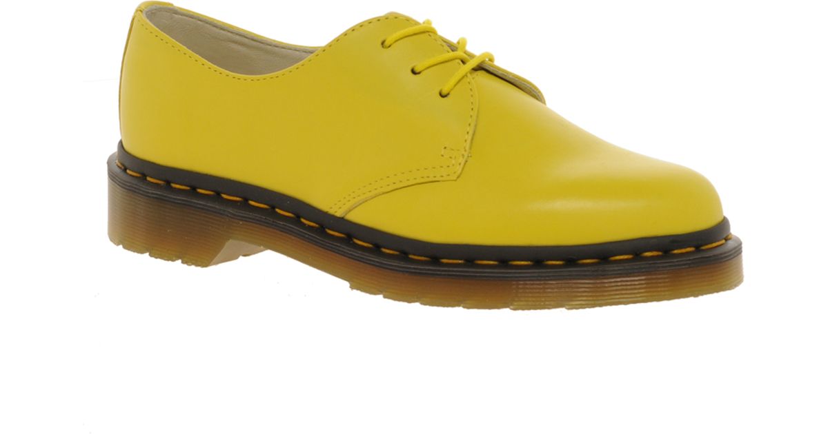 dr martens yellow shoes