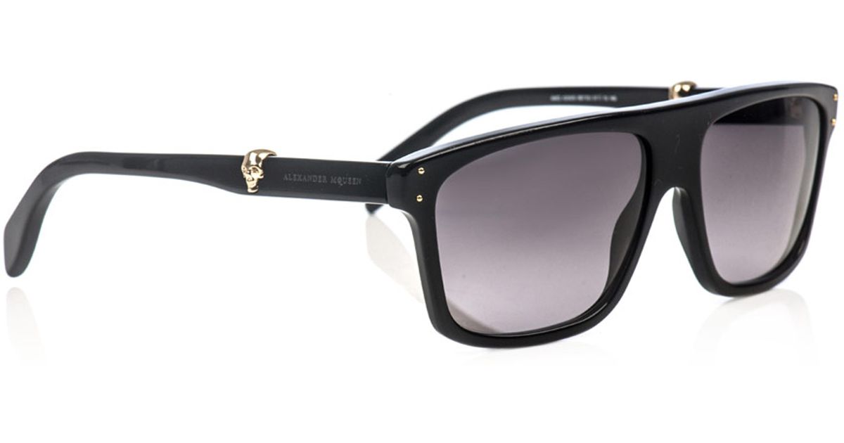 Alexander McQueen - Skull Panthos Metal Sunglasses - Gold Light