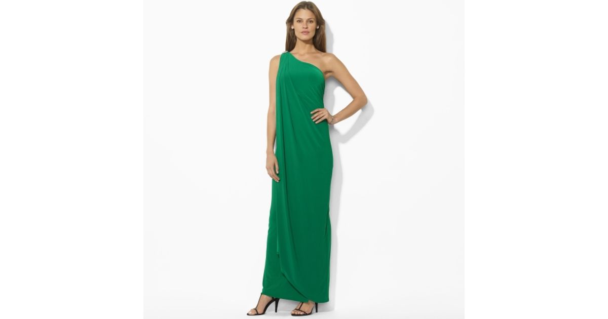 ralph lauren emerald green dress