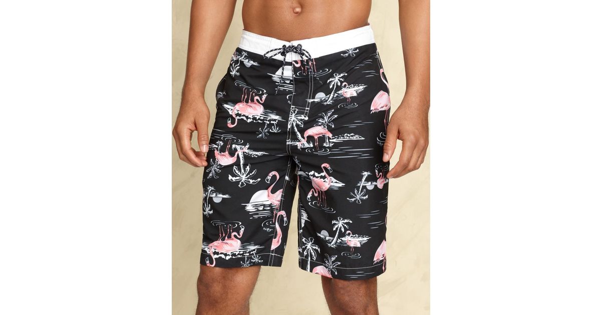 Tommy Hilfiger Flamingo Boardshorts in Black for Men | Lyst