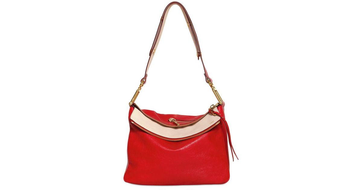 Chloé Red Small Vanessa Shiny Soft Leather Bag