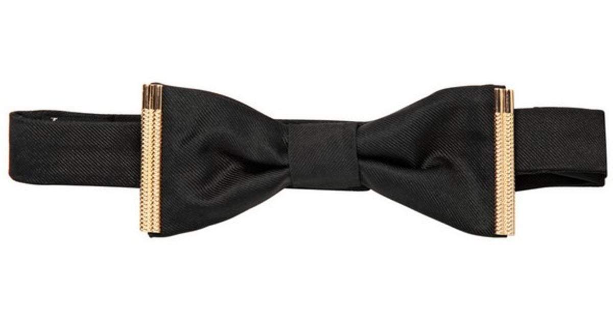 USED Bow Tie BLACK & GOLD Renaissance 88876 