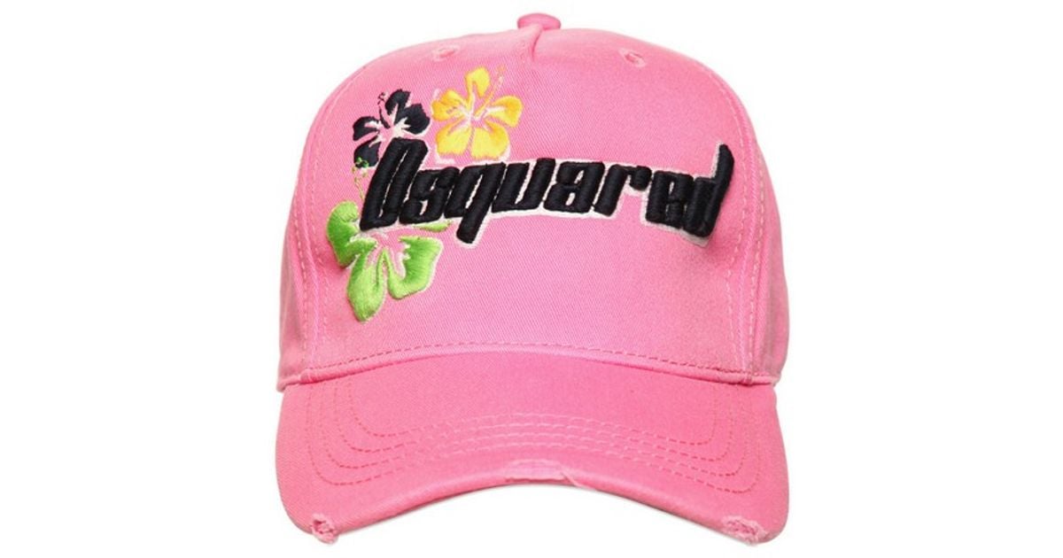 Dsquared Logo Gabardine Cotton Hat 