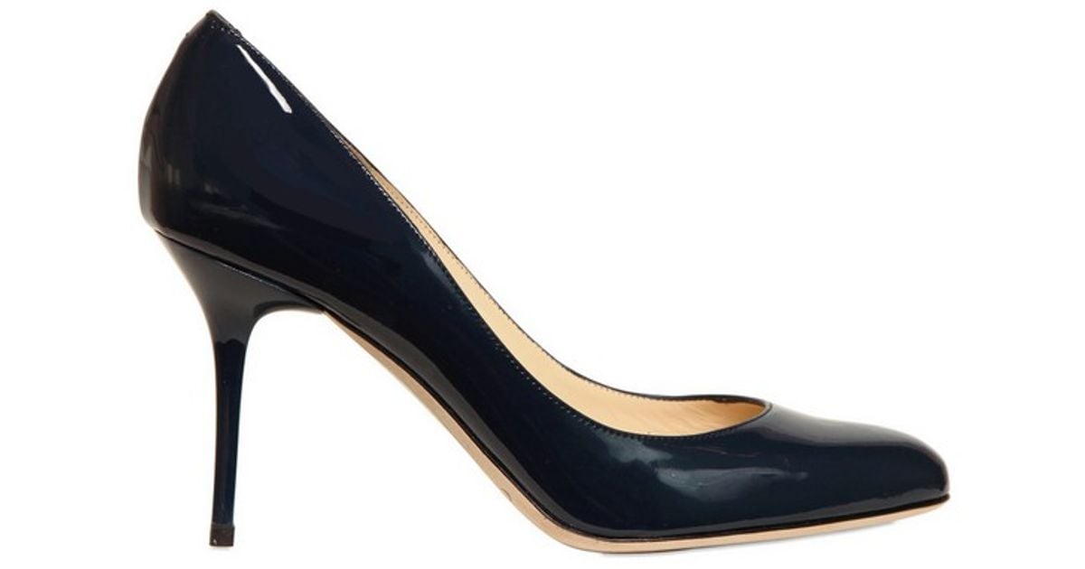 navy leather pumps uk