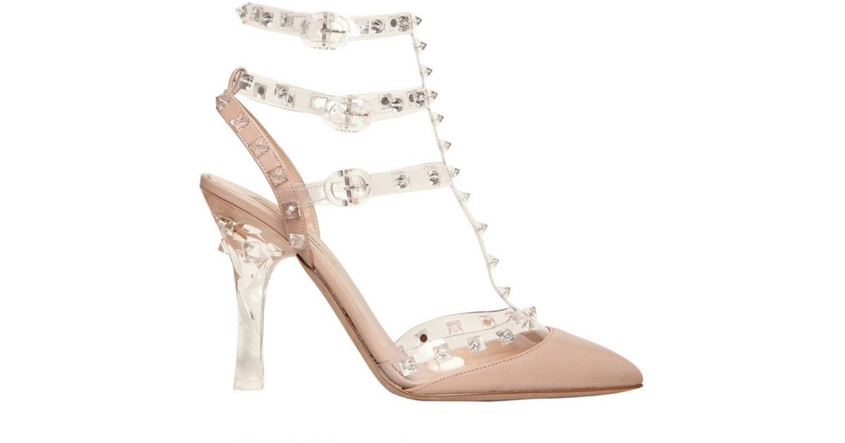 nude rockstud heels