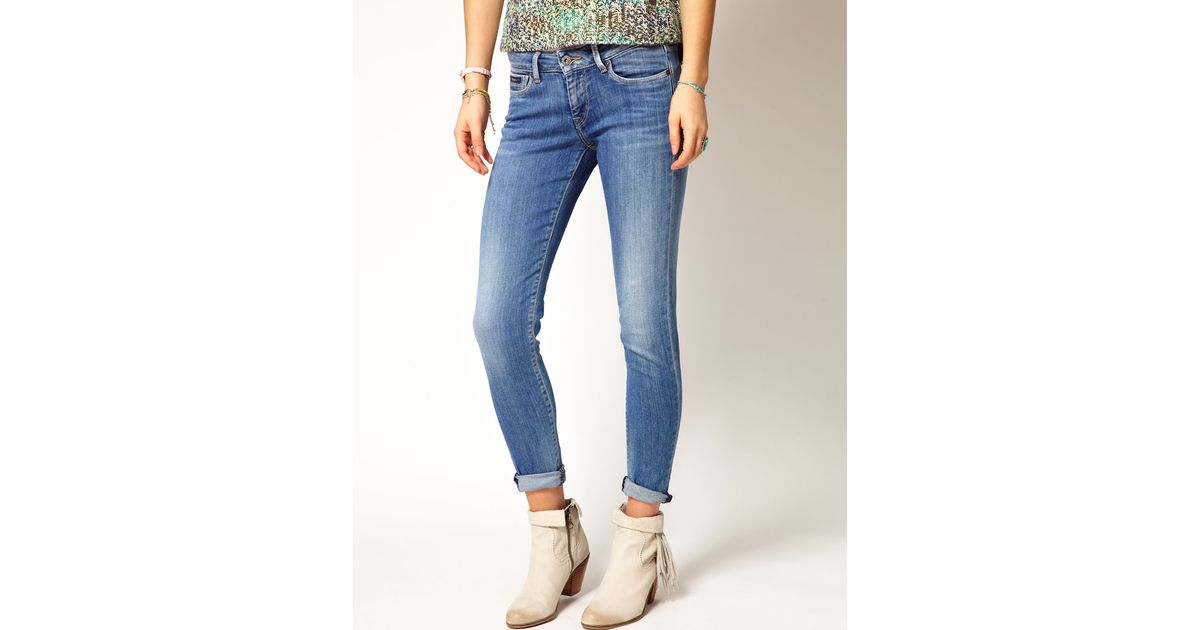 pepe jeans soho skinny mid waist