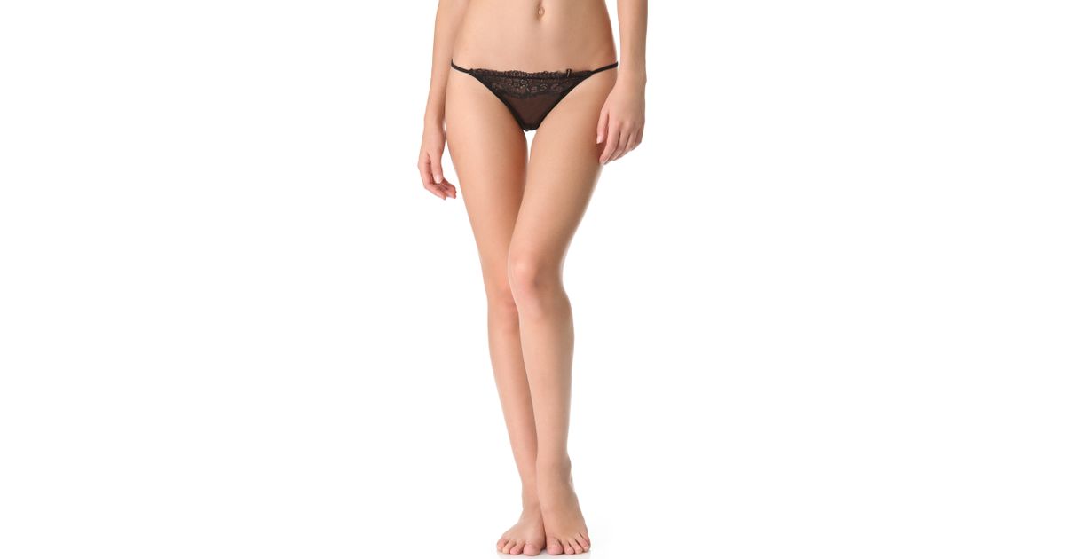 DKNY Lovely Lace GString in Black Lyst