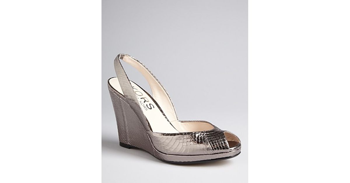 michael kors slingback wedge