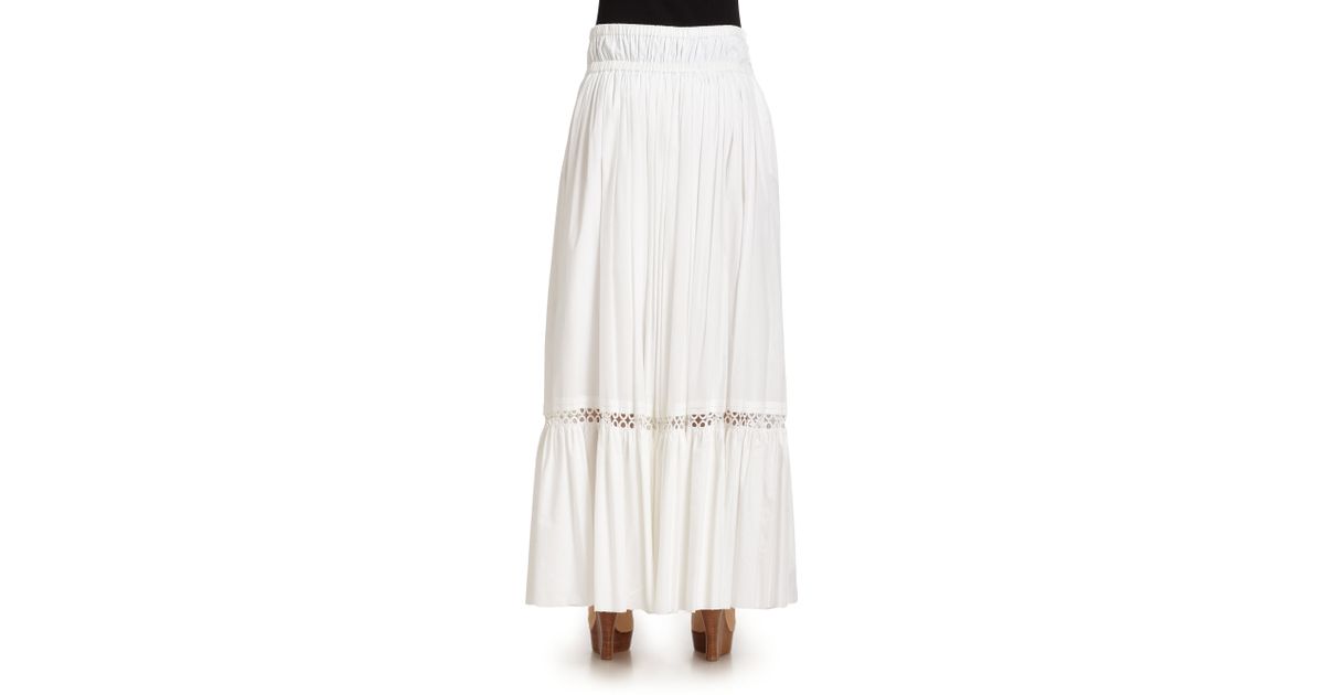 eyelet maxi skirt set