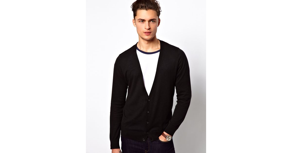 ASOS Cardigan in Black for Men Lyst