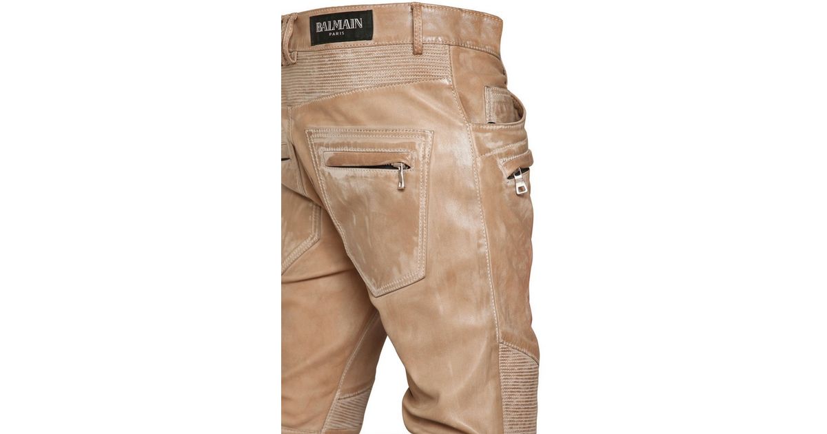 khaki balmain jeans