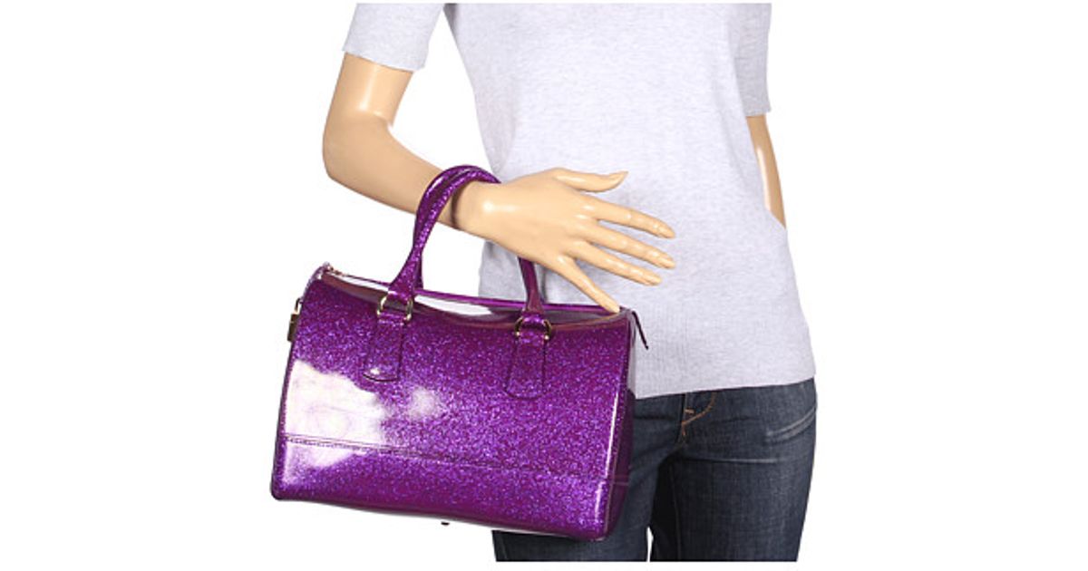 Lyst Furla Candy Glitter Bag In Purple