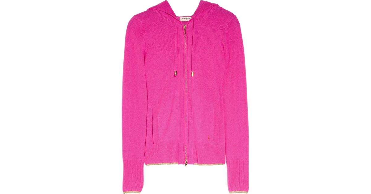 Juicy Couture Cashmere Hooded Top in Purple (Pink) - Lyst