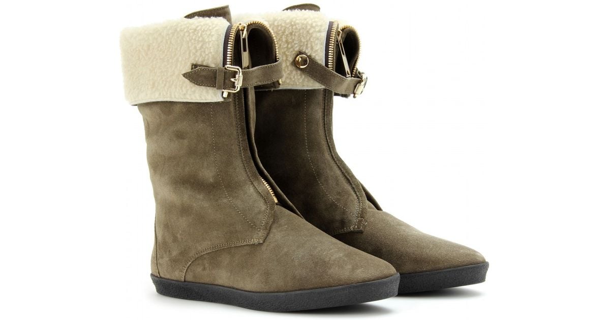 burberry shearling boots