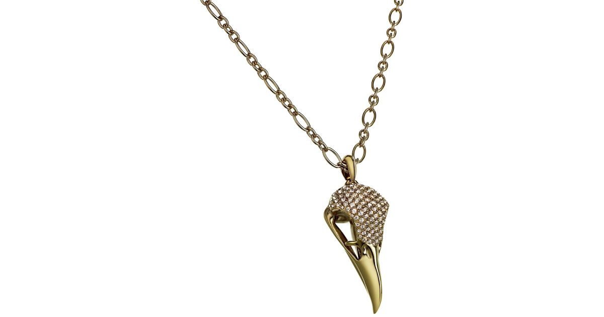 Lyst - Shaun Leane Eagle Skull Pendant Necklace in Metallic