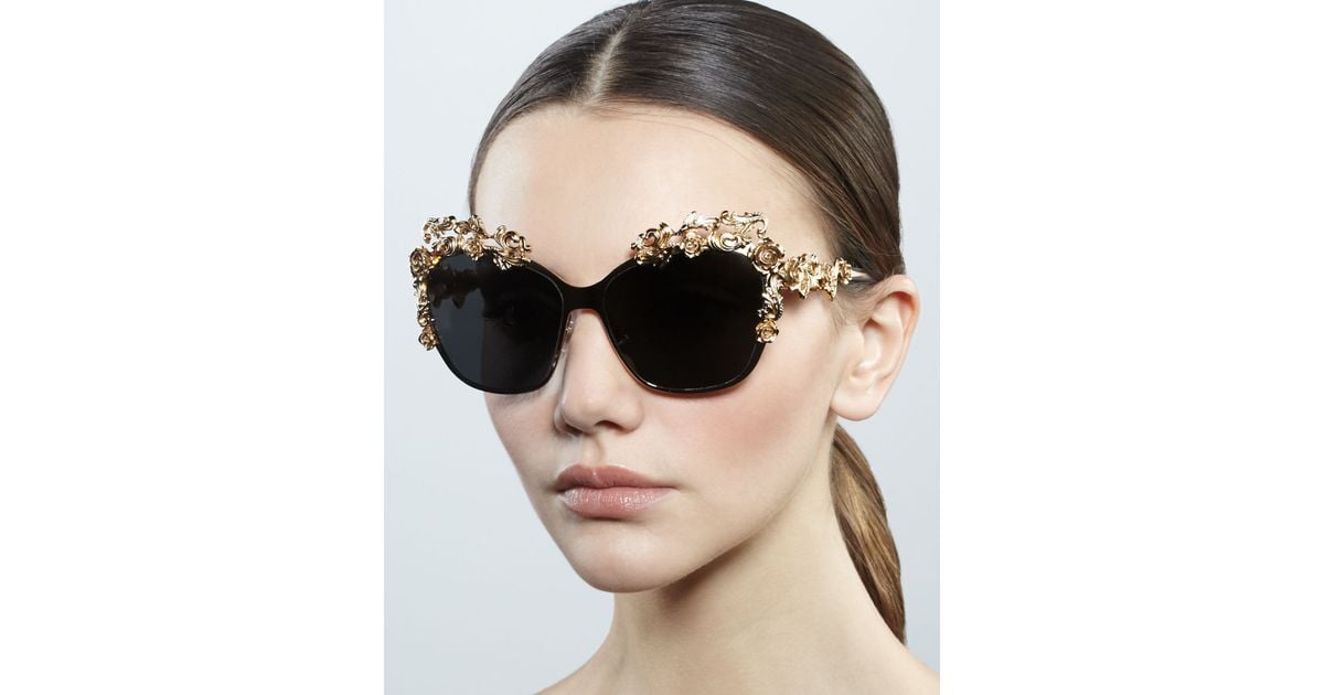 dolce and gabbana flower sunglasses