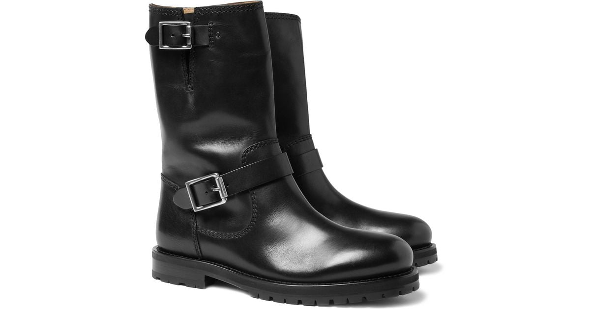 Jimmy Choo York Leather Biker Boots in Black for Men Lyst