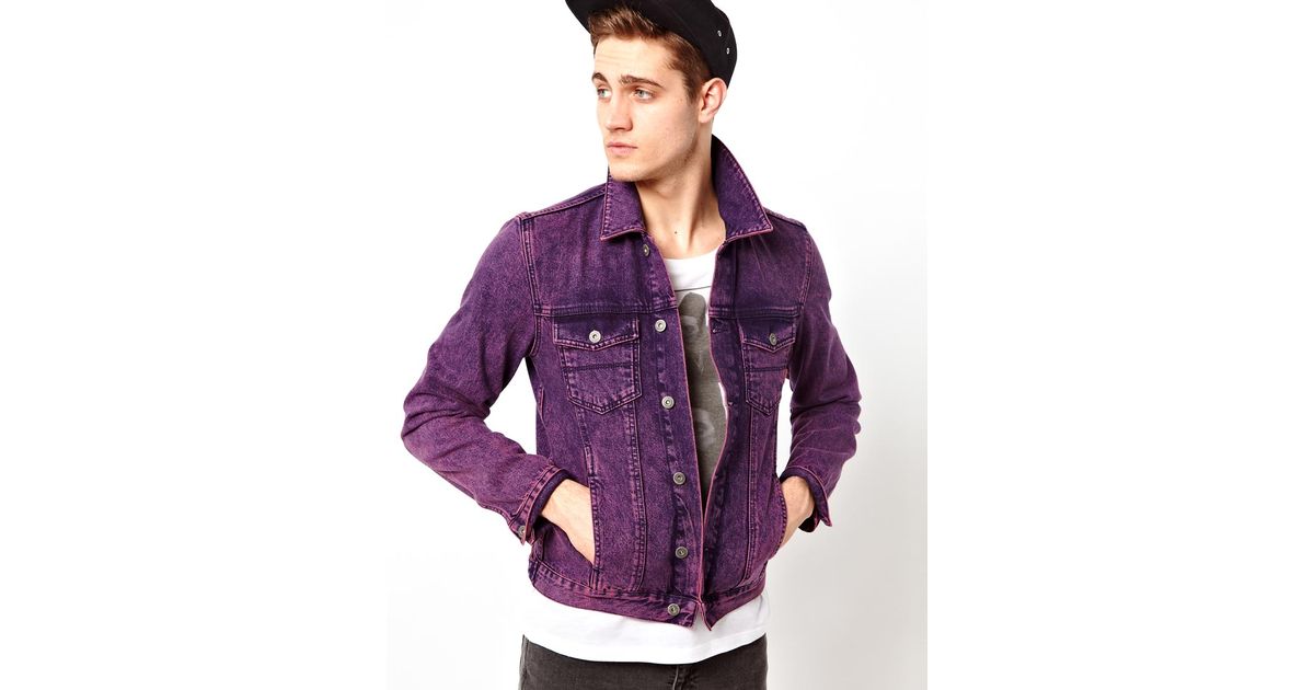 Men's Purple Brand Designer Denim Jackets