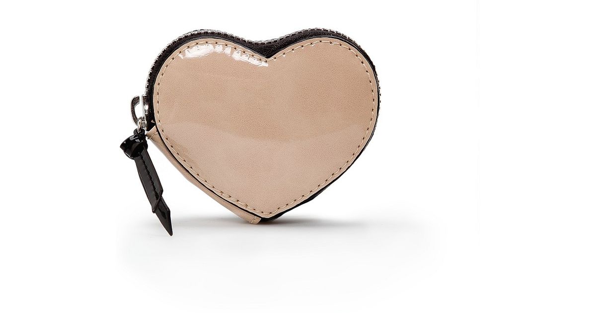 Mango Heart Shaped Coin Purse in 92 (Natural) - Lyst