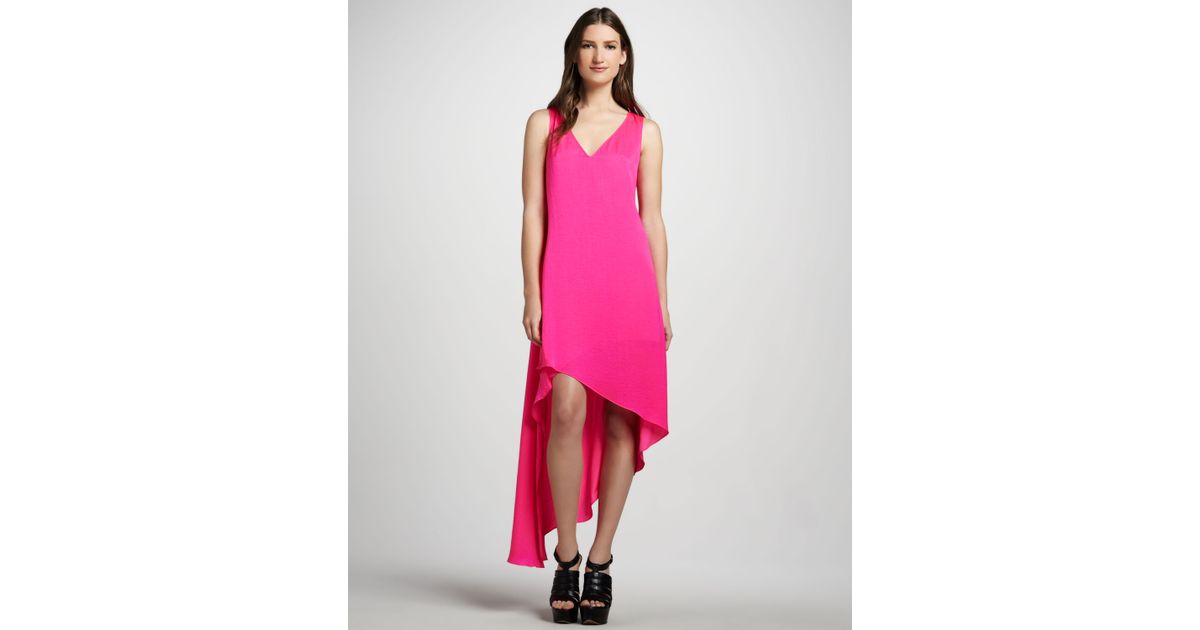 bcbg red and pink dress