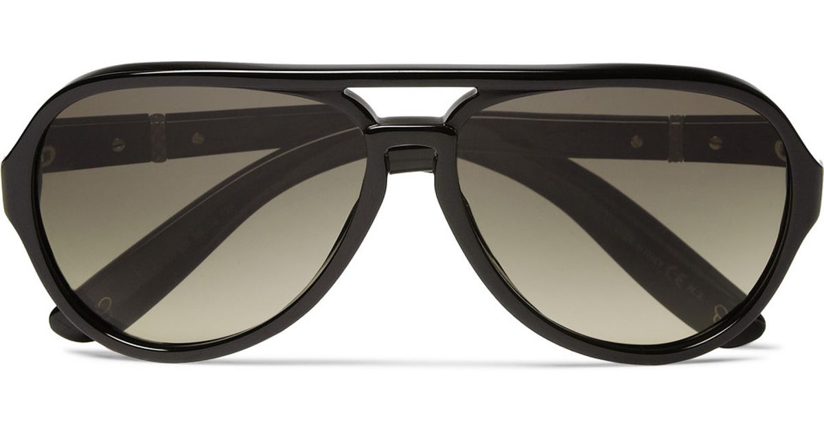 Bottega Aviator Sunglasses in Black for Men Lyst