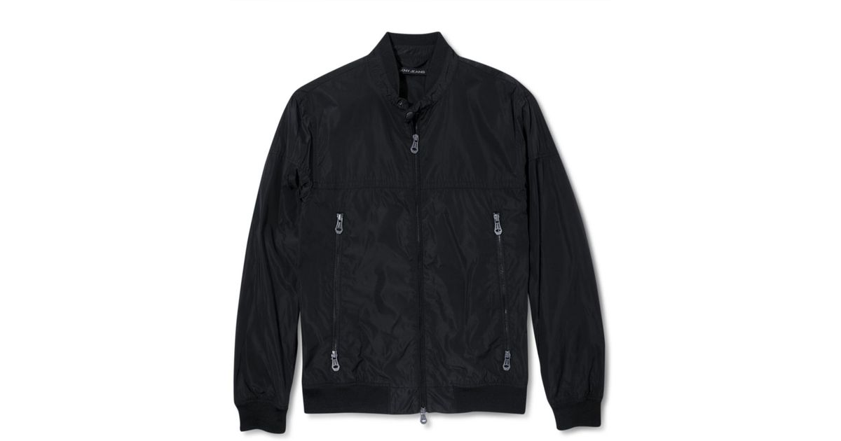 DKNY Memory Bomber Jacket in Black for Men - Lyst