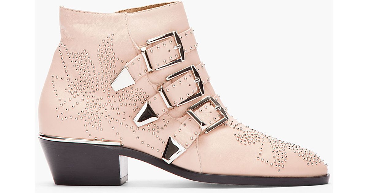 pink studded boots