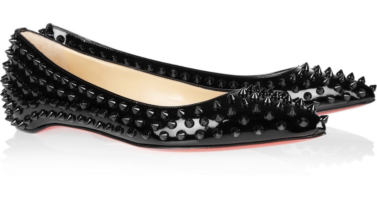 louboutin flats with spikes