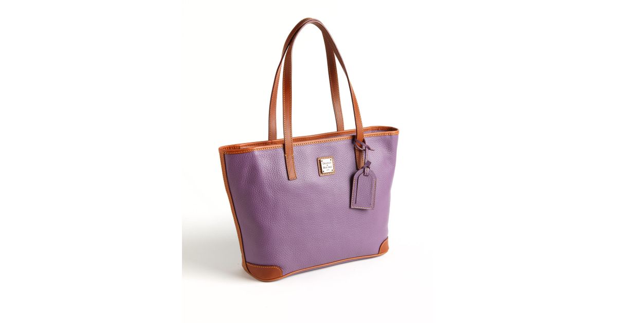 Lyst Dooney Bourke Charleston Per Leather Tote Bag In Purple