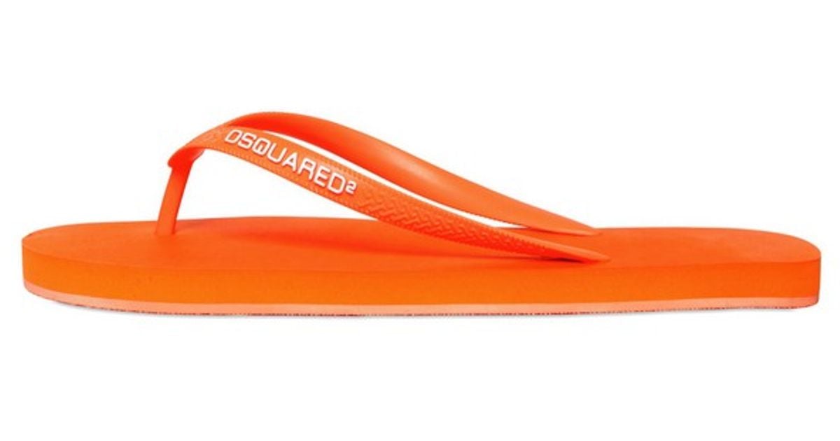 orange flip flops
