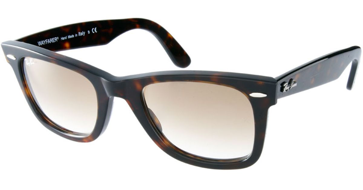 Ray-Ban Tortoise Original Wayfarer Sunglasses in Brown | Lyst