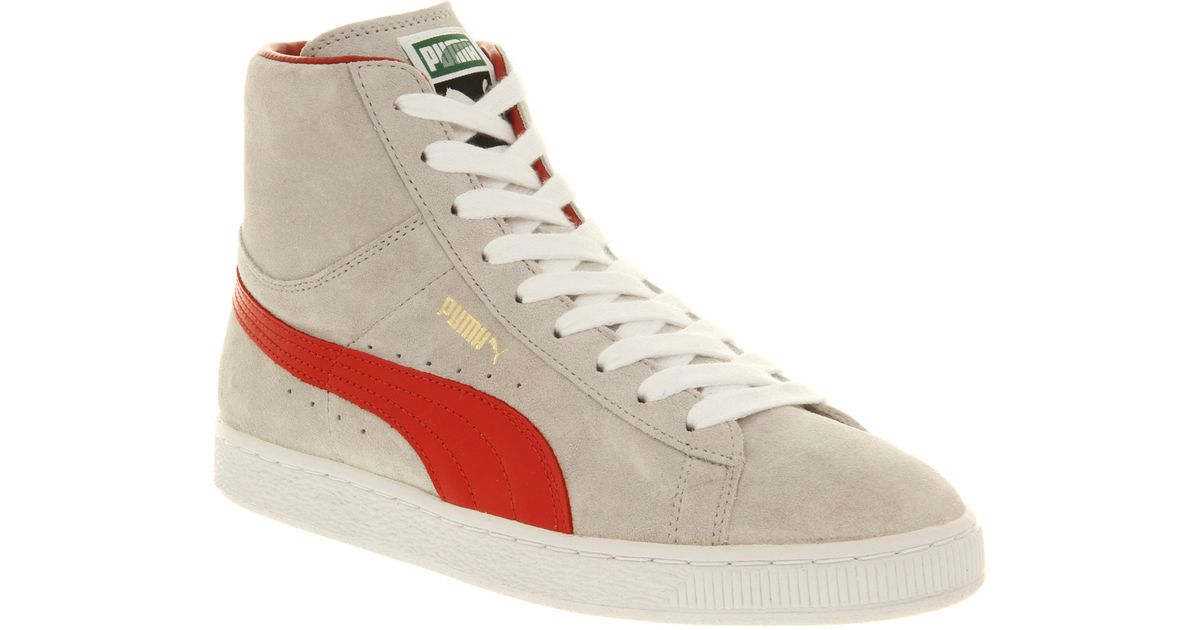 puma suede red/grey