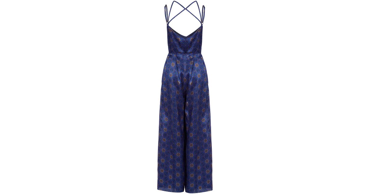 topshop blue jumpsuit