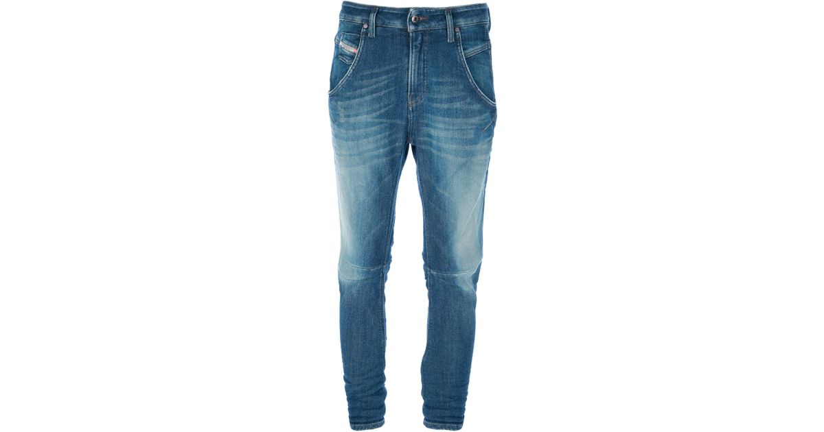 DIESEL Twisted Slim Jeans in Blue | Lyst