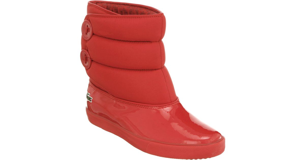 lacoste red boots