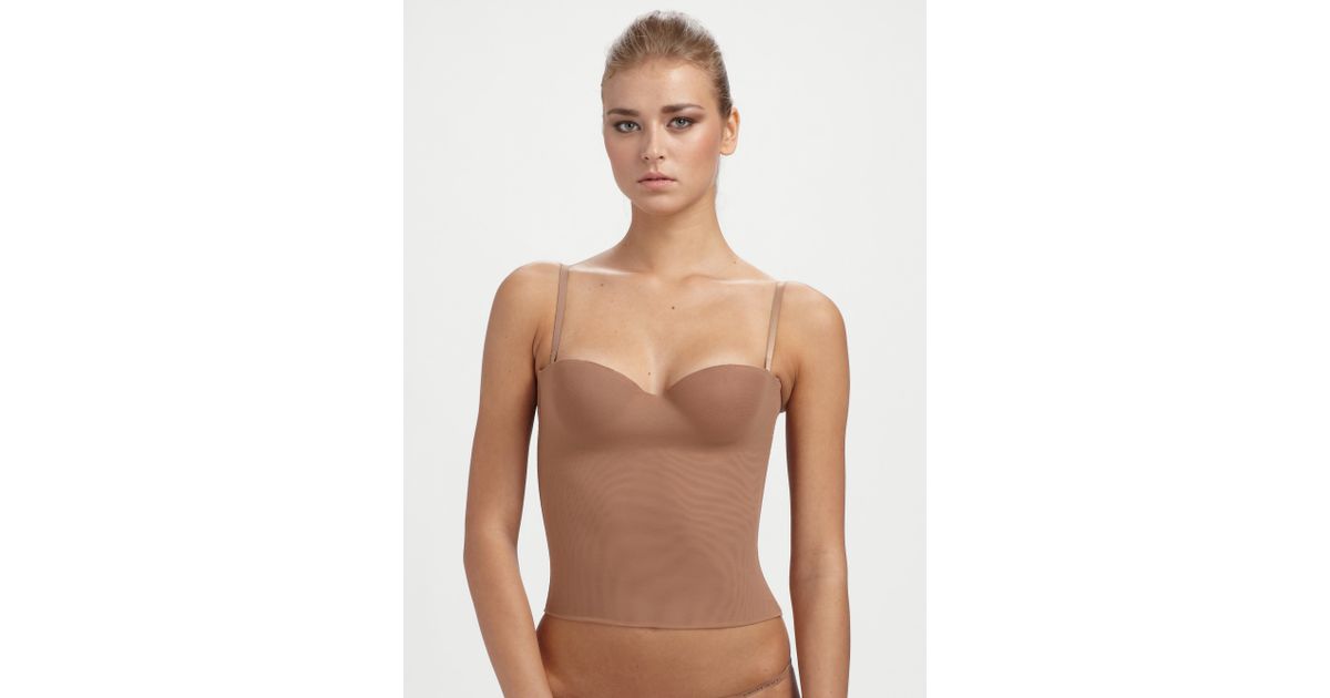 La Perla Sexy town Padded Bustier in Natural | Lyst
