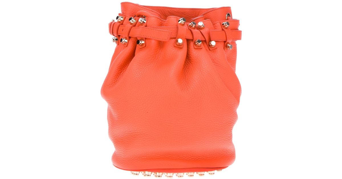 Alexander Wang Diego Bucket Bag in Orange | Lyst