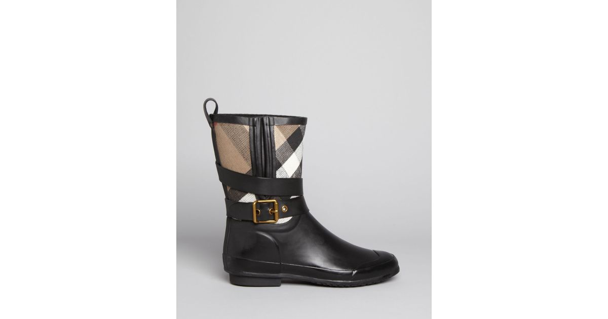 burberry mid buckle rain boot