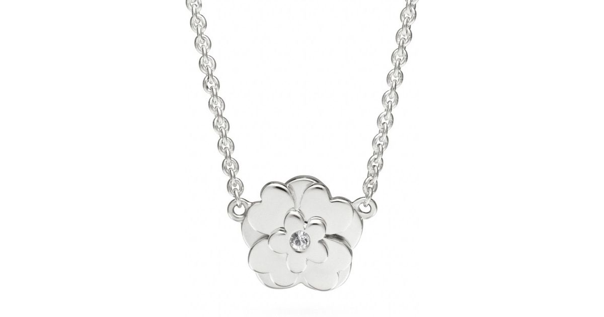 Coach Silver Open Circle Stone Necklace for Women Online India at  Darveys.com