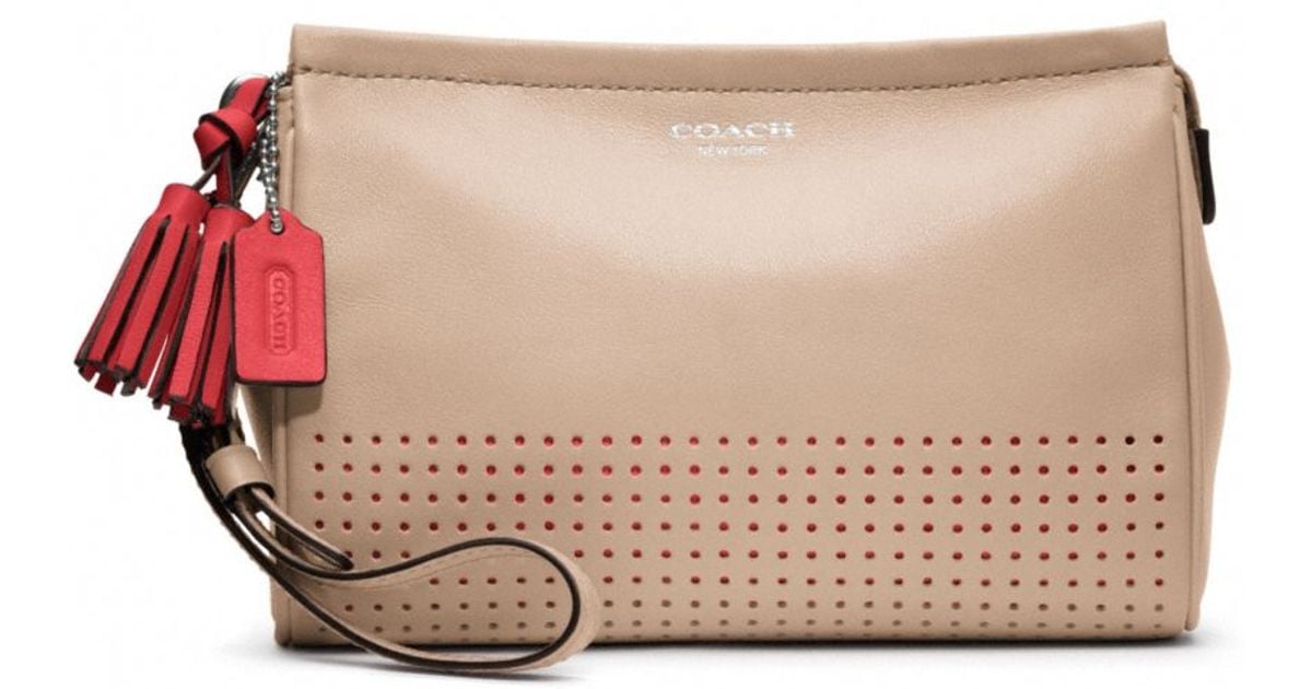coach leather large wristlet