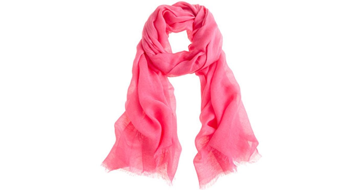 pink linen scarf