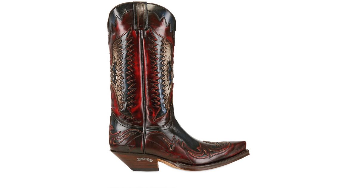 Perceptie Schilderen Marco Polo Sendra 40mm Leather Cowboy Boots in Red | Lyst