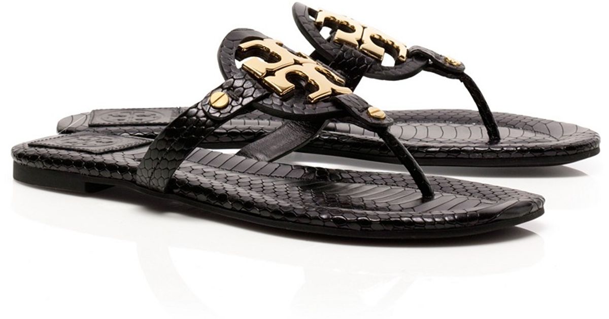 tory burch snake flip flops