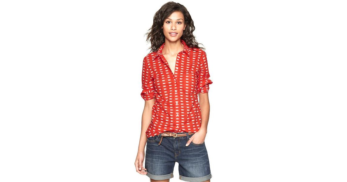 gap fitted boyfriend shirt