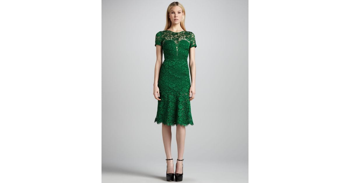 kelly green lace dress