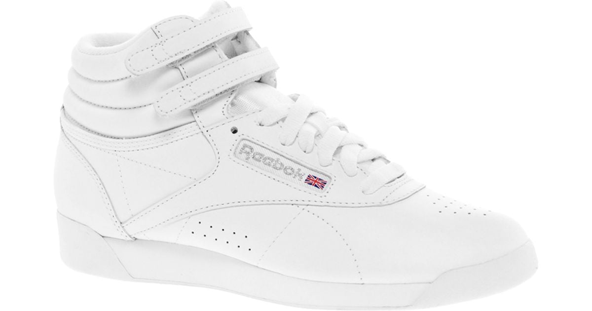 Reebok Freestyle White High Top Trainers - Lyst