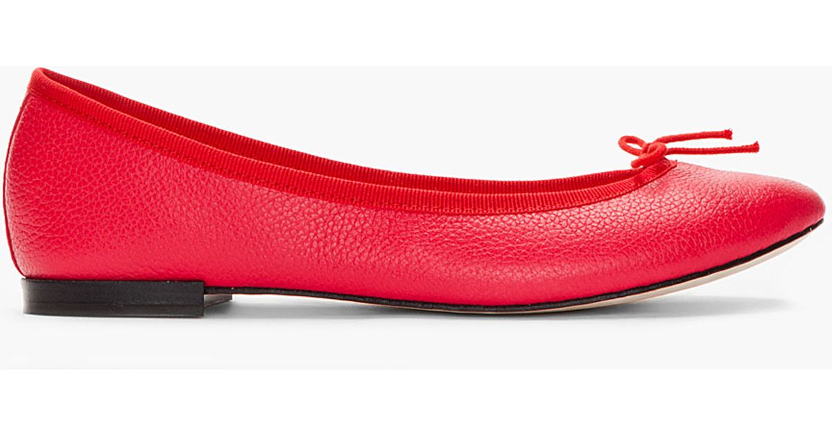 red repetto ballet flats