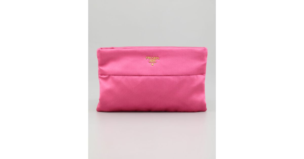 prada satin clutch