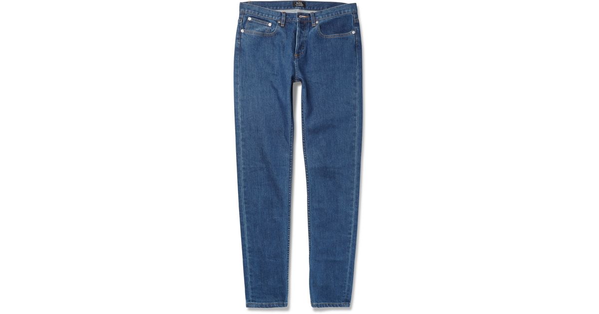 A.P.C. Petit New Standard Slim Fit Washed Denim Jeans in Blue for Men ...